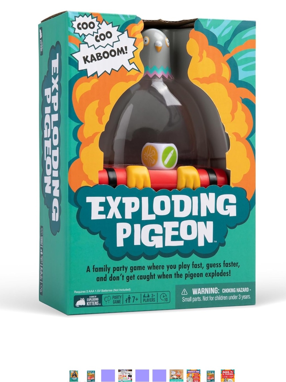 Exploding Pigeon Party Game - Multicolor